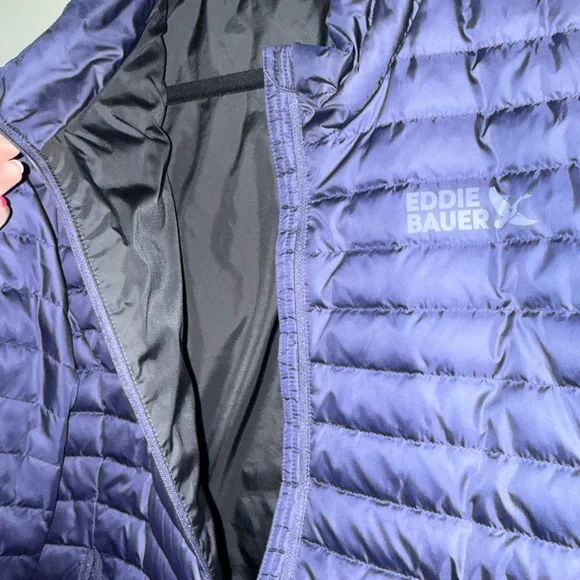 Eddie Bauer Dark Blue Puffer Jacket - Picture 3 of 4